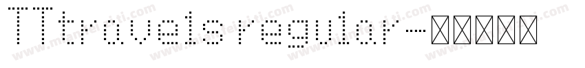 TTtravels regular字体转换